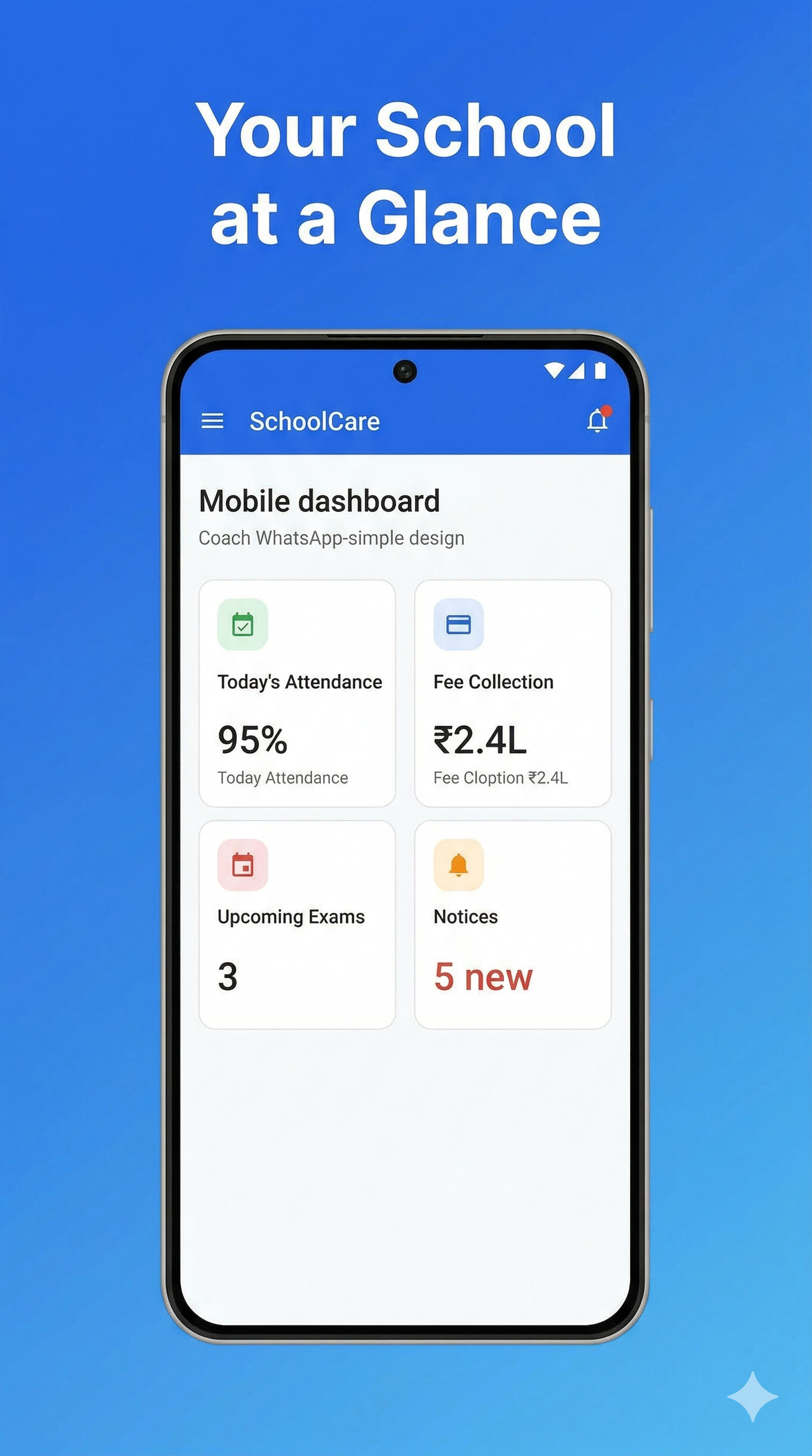 SchoolCare App - Dashboard